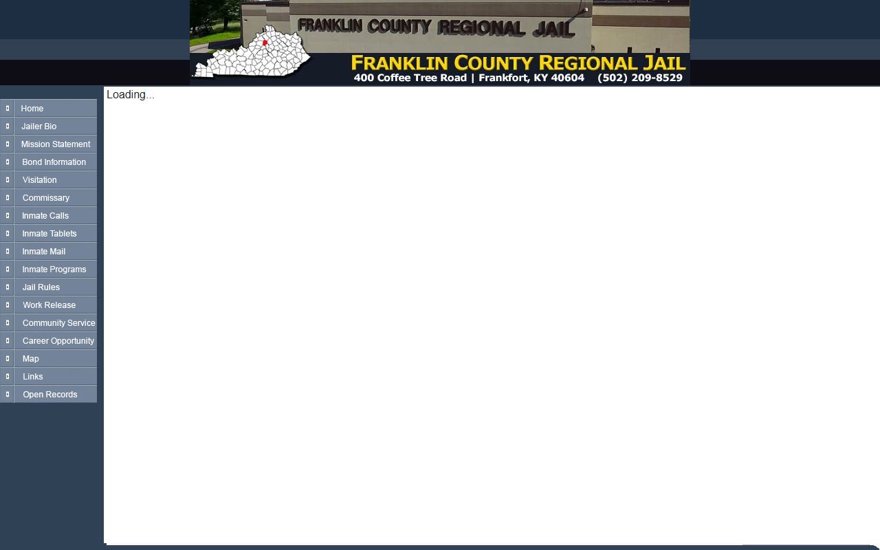 Franklin County arrest records current inmate roster source