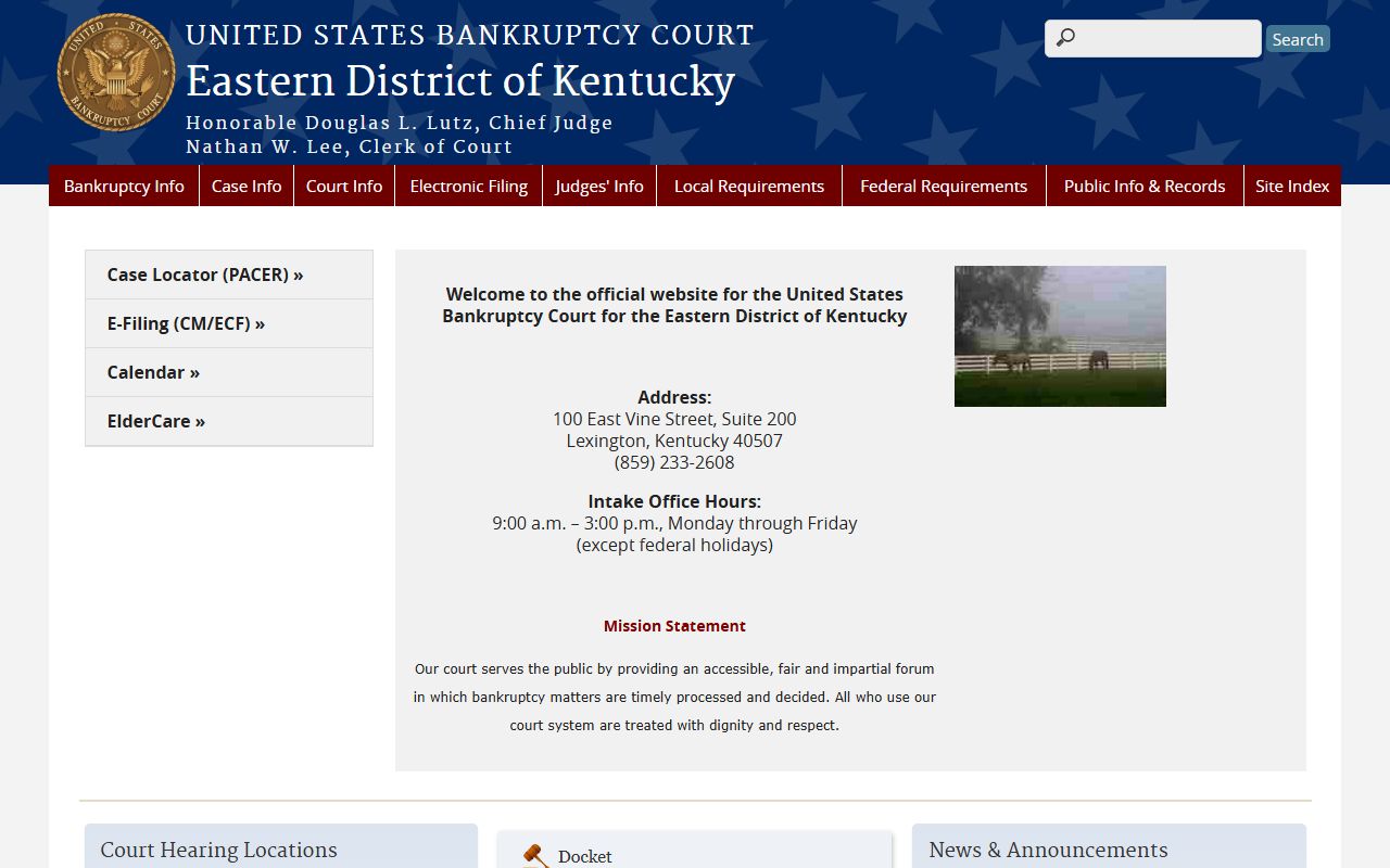 Franklin County Circuit Court records and Eastern District bankruptcy court