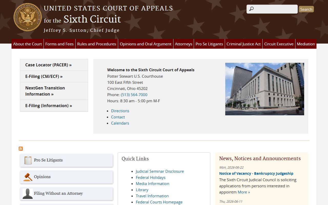 Franklin County Circuit Court records and Sixth Circuit federal appeals