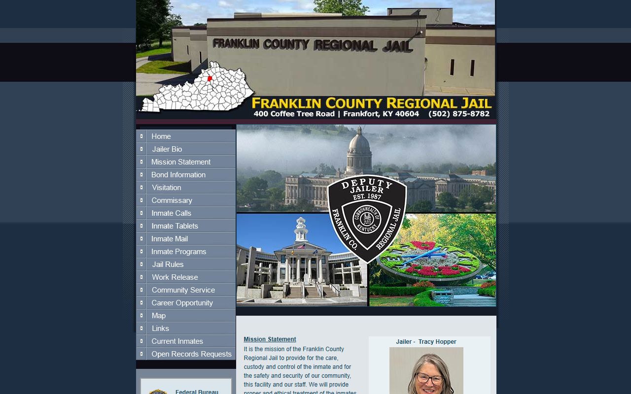 Franklin County court records Regional Jail home page