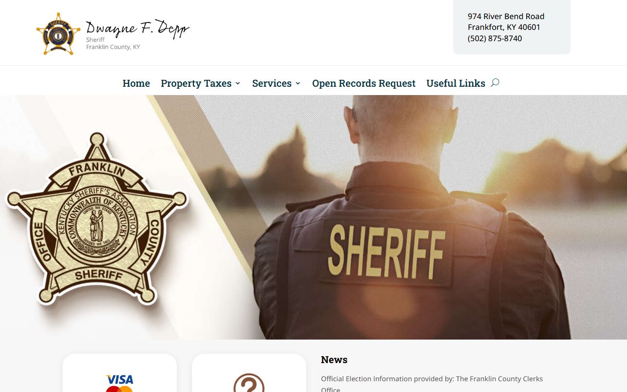 Franklin County court records Sheriff's Office home page